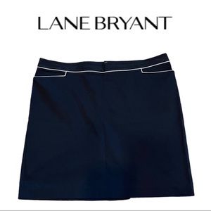 LANE BRYANT black skirt w/white trim above the knee length Plus size 18